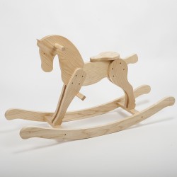 Cheval bascule bois : Jouet cheval à bascule en bois pour bébé et