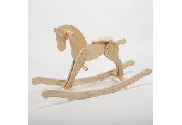 Cheval à bascule en bois massif huilé (frêne)