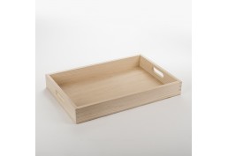 Plateau de service 45 x30 cm bois brut