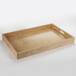 Grand plateau de service 55 x 37 cm verni