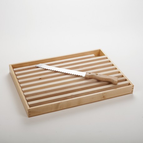 Planche à Pain En Bois D'hévéa 42x28x2 Cm - Occasion, Parfaite Pour Vos Tartines !