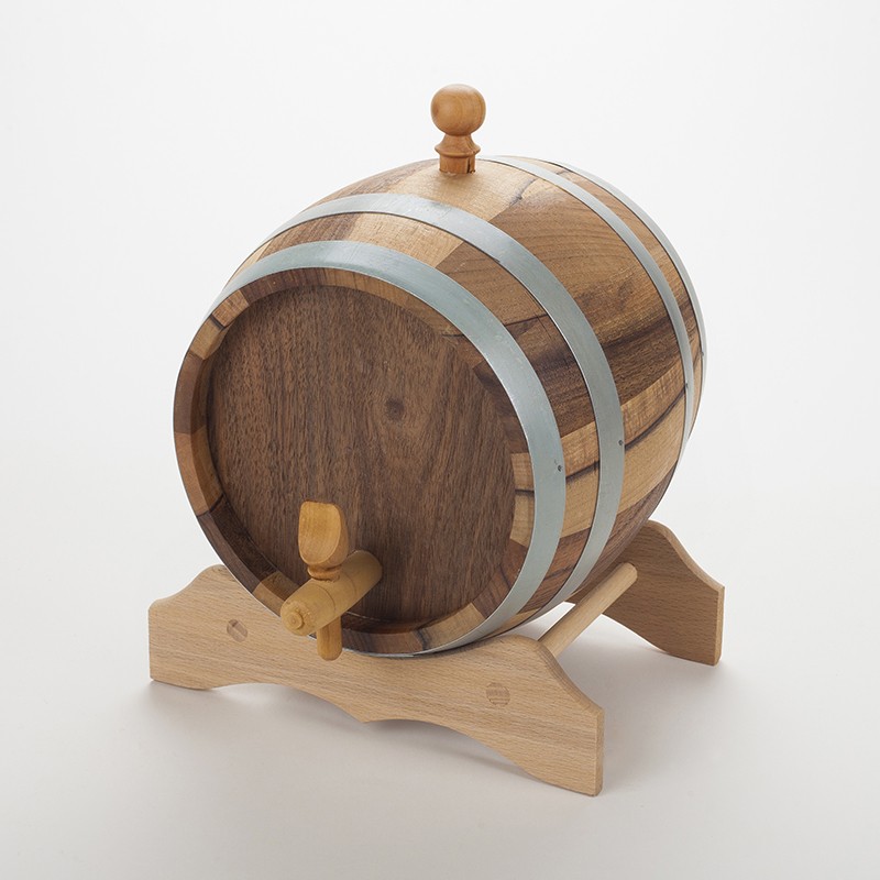 Baril de chêne Tonneau en bois pour le stockage ou le vieillissement des vins et spiritueux Tonneaux de vin Support de vin pour la bière Whisky Rum Port Oak vieillissant en baril 3L 