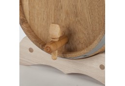 Tonneau En Bois De Pin 3 Litres Avec Support - Pour Vieillir Whisky, Vin, Spiritueux, Déco Bar (robinet Inclus)