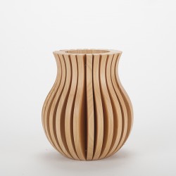 Vase Cache Cache bois Merisier classique
