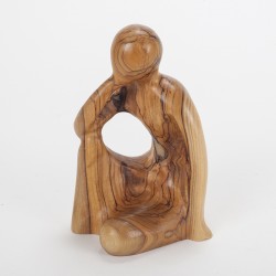 Statuette Pensive en bois (15 cm)