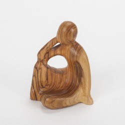 Statuette en bois Vierge à l'enfant (20 cm)