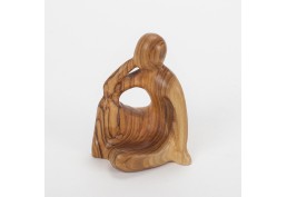 Statuette en bois Vierge à l'enfant (20 cm)