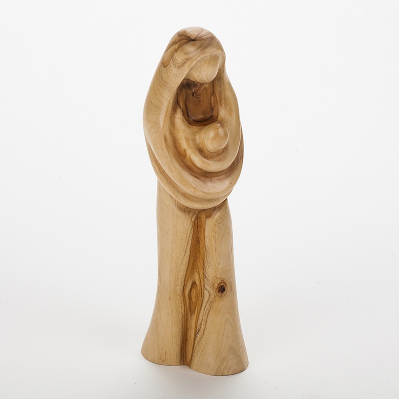 Statuette en bois Vierge à l'enfant (20 cm)