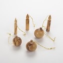 3 bougies et 3 boules à suspendre olivier