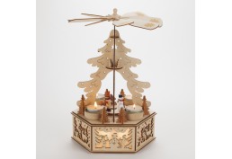 Pyramide de Noël mobile en bois