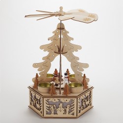 Pyramide de Noël mobile en bois