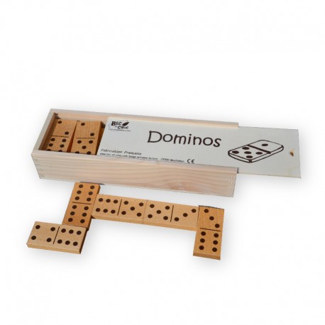 Coffret grands Dominos en bois Coffret grands Dominos en bois