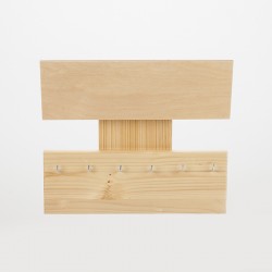 Porte clefs et courrier mural Verni 25 x 22,5 cm