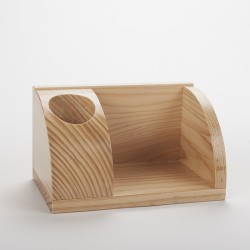 Petit organisateur de bureau en bois à motif