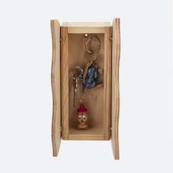 Petite armoire à clefs Ondine bois verni