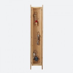 Armoire à clefs étroite bois verni