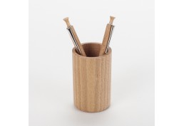 Lot pot à crayons, stylo et porte-mine en bois