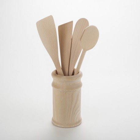 Lot pot et ustensiles de cuisine en bois Lot pot et ustensiles de cuisine en bois
