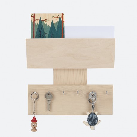 Porte clefs & courrier mural Brut