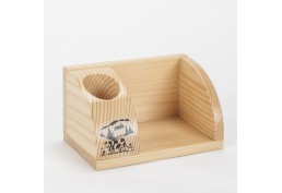 Petit organisateur de bureau en bois à motif