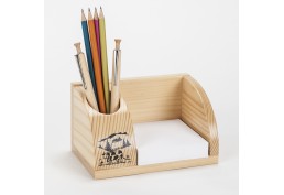 Petit organisateur de bureau en bois à motif