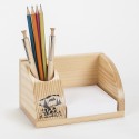 Petit organisateur de bureau en bois à motif