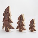 Lot de 3 sapin bois & écorce asymétrique (21, 30, 40 cm)