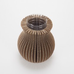 Vase Cache Cache carton classique  H 20 x diam 18 cm