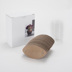 Vase Cache Cache carton boule H 15 x diam 18 cm