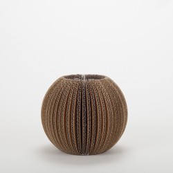 Vase Cache Cache carton boule H 15 x diam 18 cm