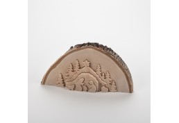 Crèche demi tronc d'arbre (17 cm)