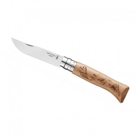 COUTEAU DE POCHE OPINEL N°08 gravé