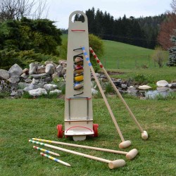 Croquet adultes chariot en bois (4 joueurs)