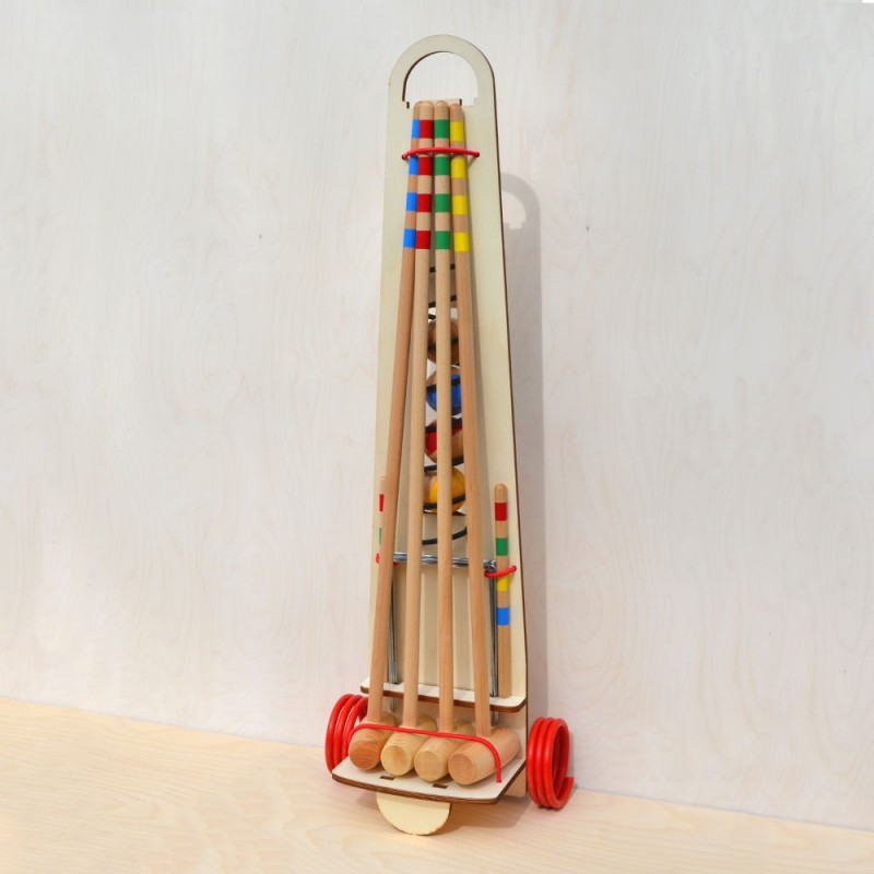 Jeu de croquet en bois pour 4 joueurs adultes, fabrication France