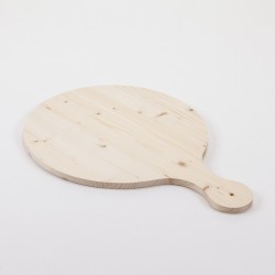 Plache à pizza en bois brut taille moyenne