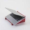 Support pour ordinateur portable rouge en bois