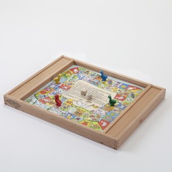 Coffret 2 jeux de société : petits chevaux et jeu de l'oie