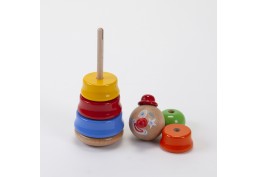 Jouets en bois à empiler Clown chapeau rouge EverEarth®- Ekobutiks® l ma  boutique écologique, Jouets en bois