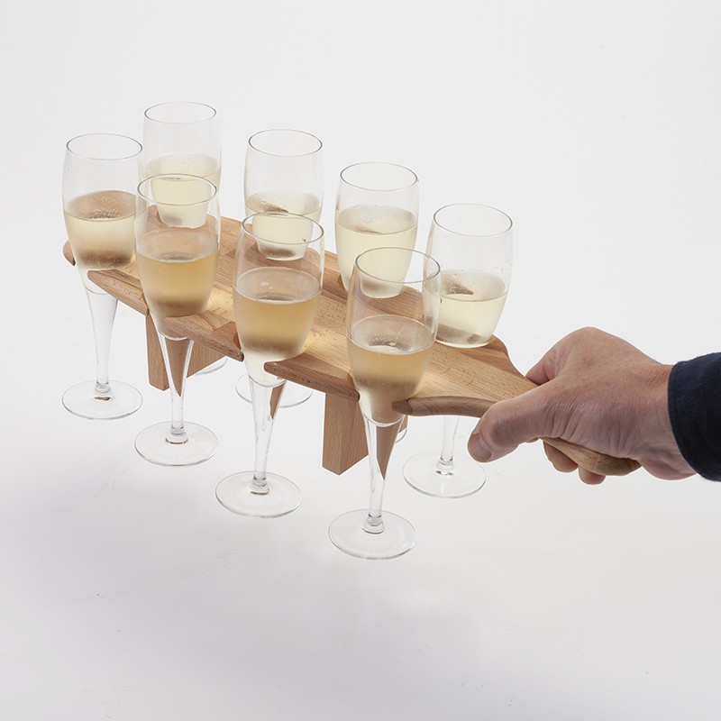 plateau support de flutes à champagne