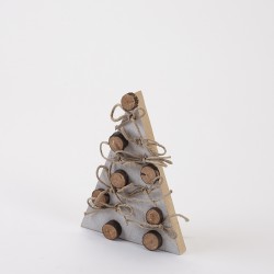 Sapin blanc et rondins 23 cm en bois