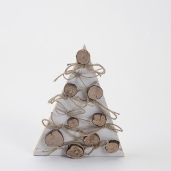 Sapin blanc et rondins 35 cm en bois