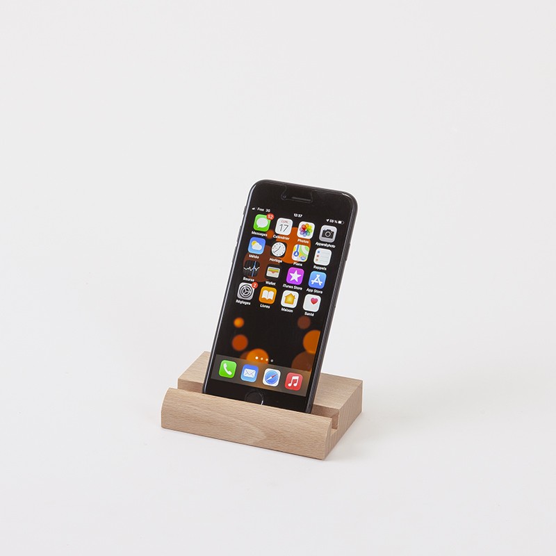 Petit support pour smartphone en bois