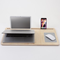 Plateau support en bois pour ordinateur portable