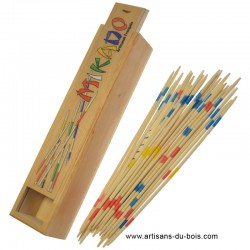 Mikado boite plumier décoré - baguettes 20 cm