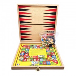 Coffret 4 jeux      (oies - dada - dames - jaquet)