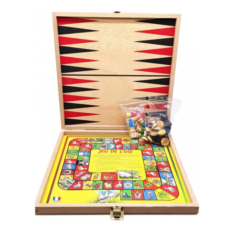 Coffret de 20 jeux de société en bois